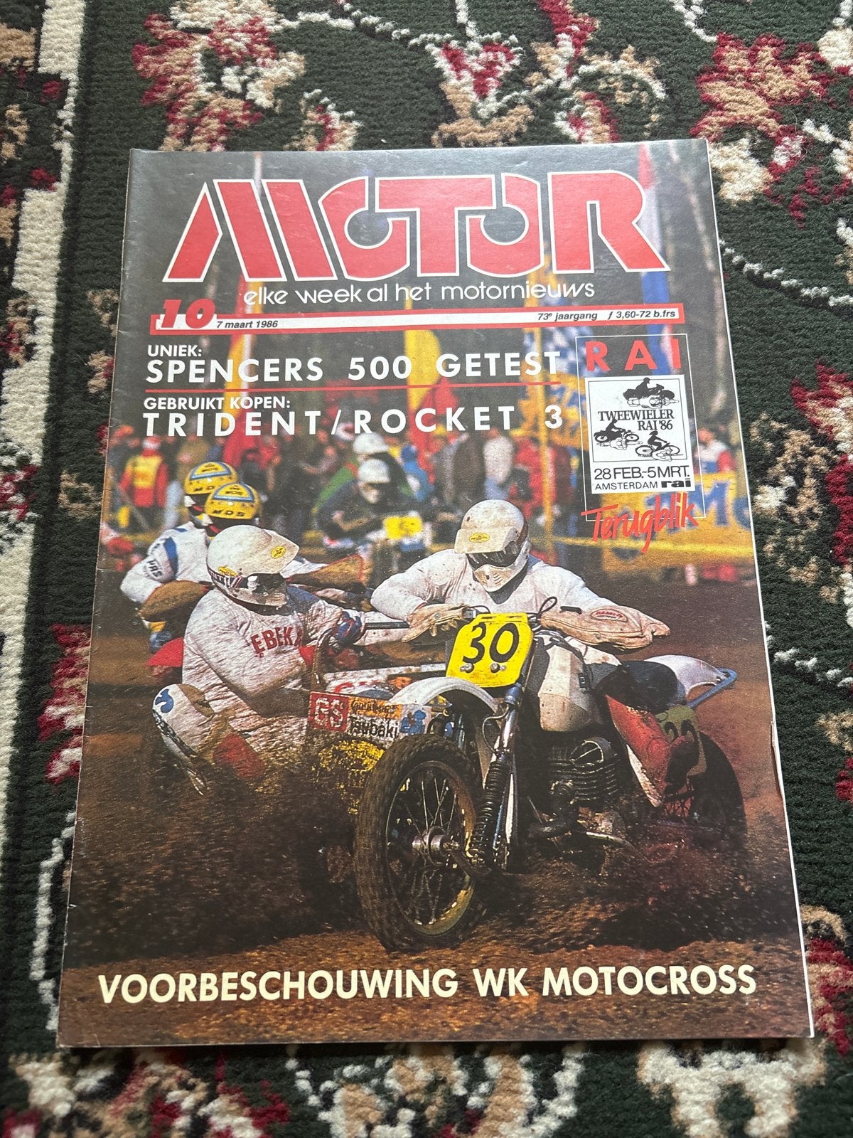 Motor! Tijdschrift 7 maart 1986 - Spencers 500 Getest, Boeken, Motoren, Ophalen of Verzenden, Gelezen, Algemeen