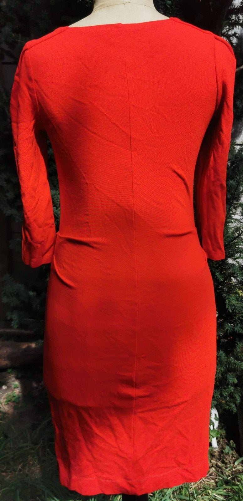 Vanilia Rode Jurk Maat S, Vanilia, Ophalen of Verzenden, Zo goed als nieuw, Knielengte