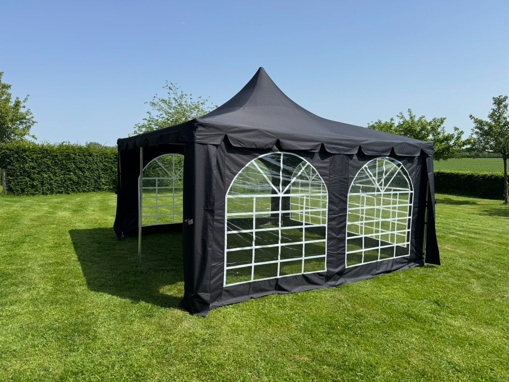 Zwarte Pagodetent 4 x 4 meter te huur, Ophalen, Zo goed als nieuw, Overige