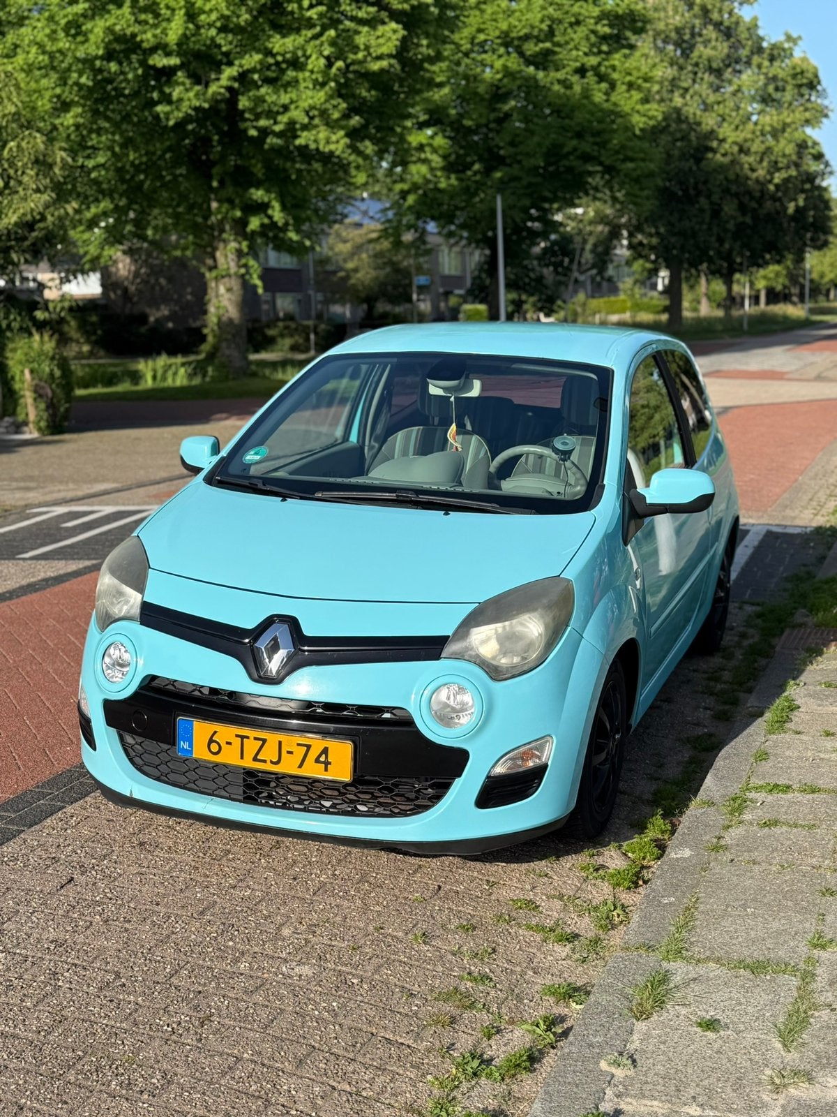 Renault Twingo 1.5 DCI 63KW 2011 Blauw, Auto's, Voorwielaandrijving, Euro 6, 4 cilinders, Grijs