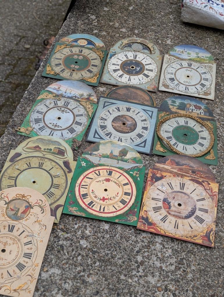 10 wijzerplaten Friese klok. Samen €70., Antiek en Kunst, Antiek | Klokken, Ophalen