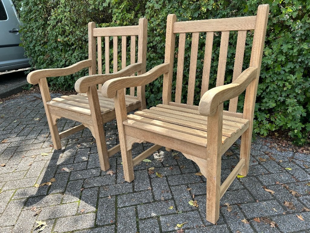 2 teakhouten tuinstoelen - Teak & Garden / 125 euro per stuk, Ophalen, -, -, Teakhout