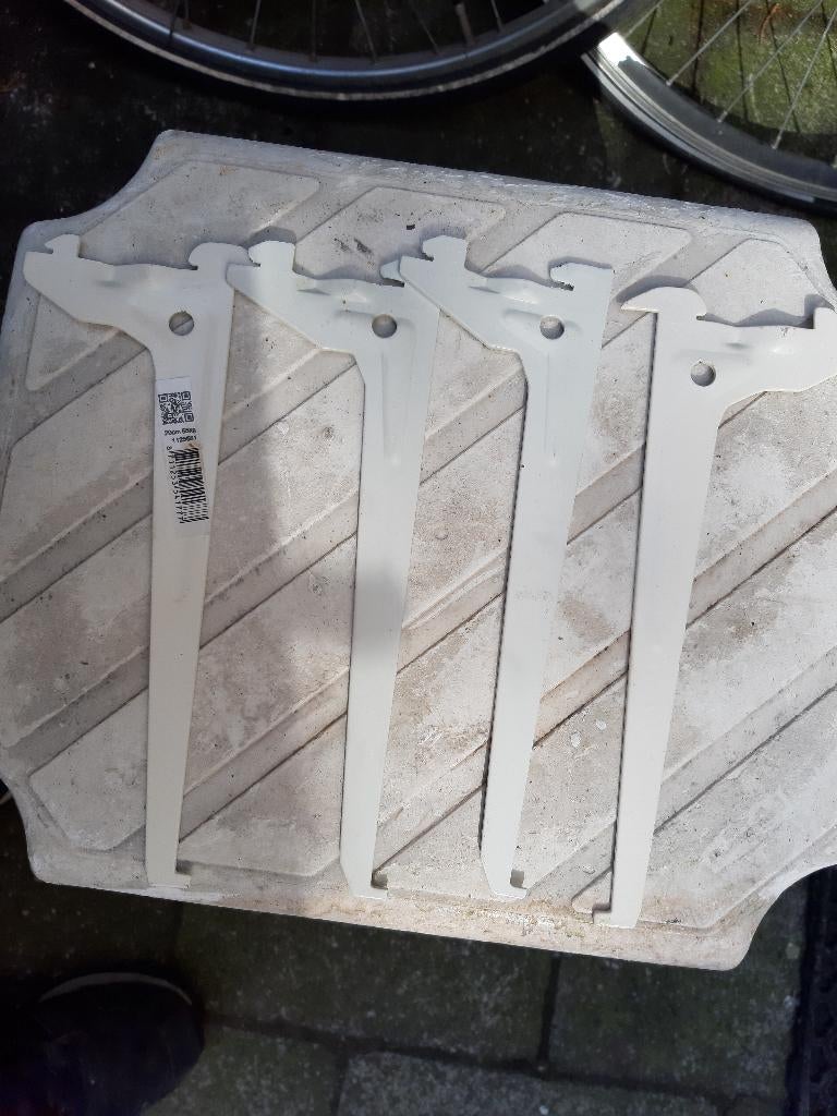 Handson rails enkel, dubbel grijs 200 cm (2 stuks). Duraline, Ophalen, Met plank(en), Gebruikt, Overige materialen