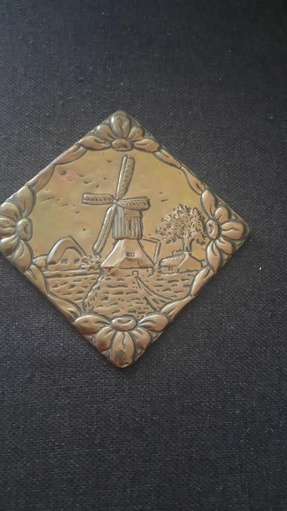 Vintige messing wandplaten ., Antiek en Kunst, Antiek | Koper en Brons, Ophalen