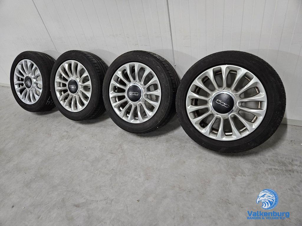 Originele Fiat 500 4x98 15 inch velgen 185/55R15 zomerbanden, Auto-onderdelen, Banden en Velgen, Gebruikt, 15 inch, -, -