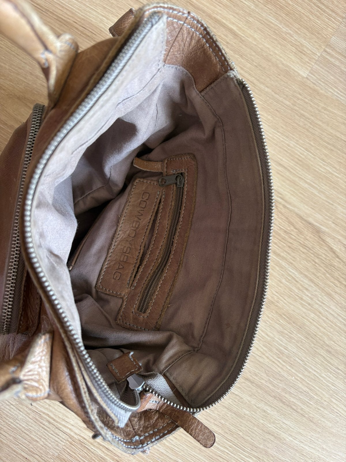Cowboysbag leren handtas bruin, Ophalen, Gebruikt, Bruin, Handtas
