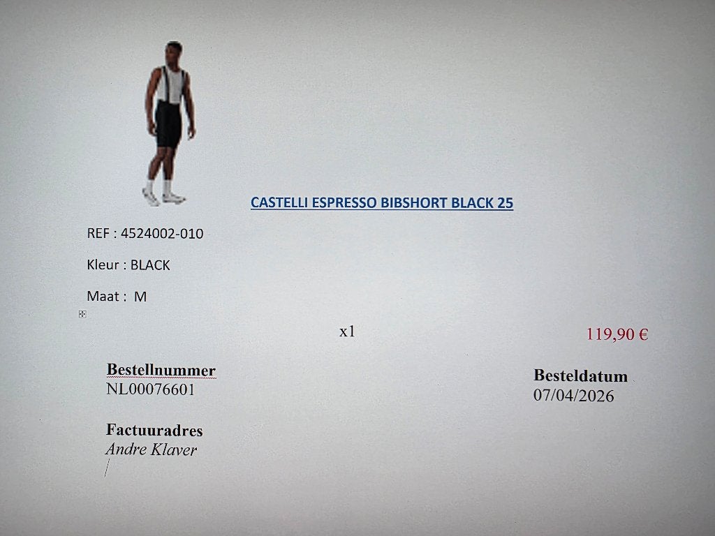 Wielerbroek Castelli Zwart maat M, Maat 48/50 (M), Zwart, Nieuw, Ophalen of Verzenden