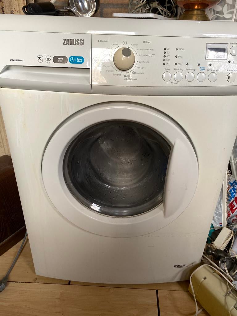 Zanussi wasmachine, Ophalen, Zo goed als nieuw, Voorlader, 85 tot 90 cm