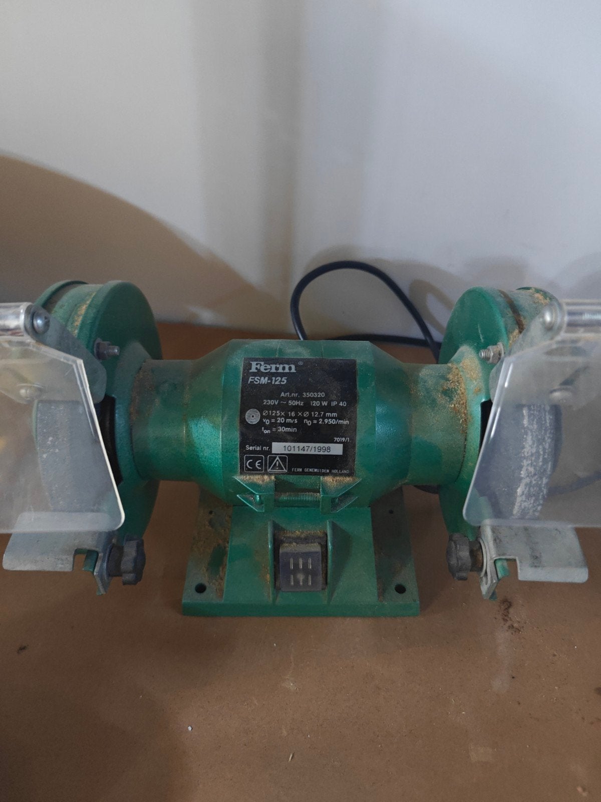 Ferm FSM-125 Slijpmachine - Werkbankslijpmachine, Ophalen of Verzenden