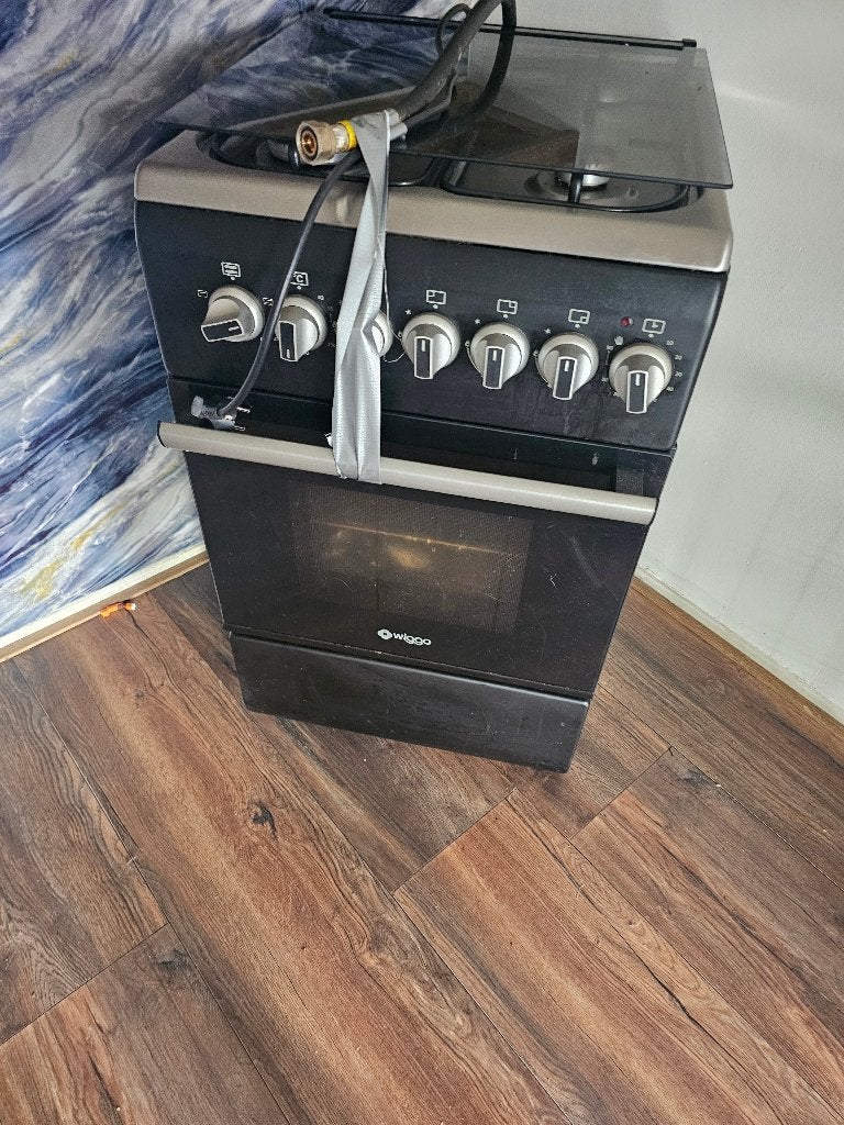 Gasfornuis met elektrische oven, Witgoed en Apparatuur, Fornuizen, Ophalen, Gebruikt, 4 kookzones, Gas
