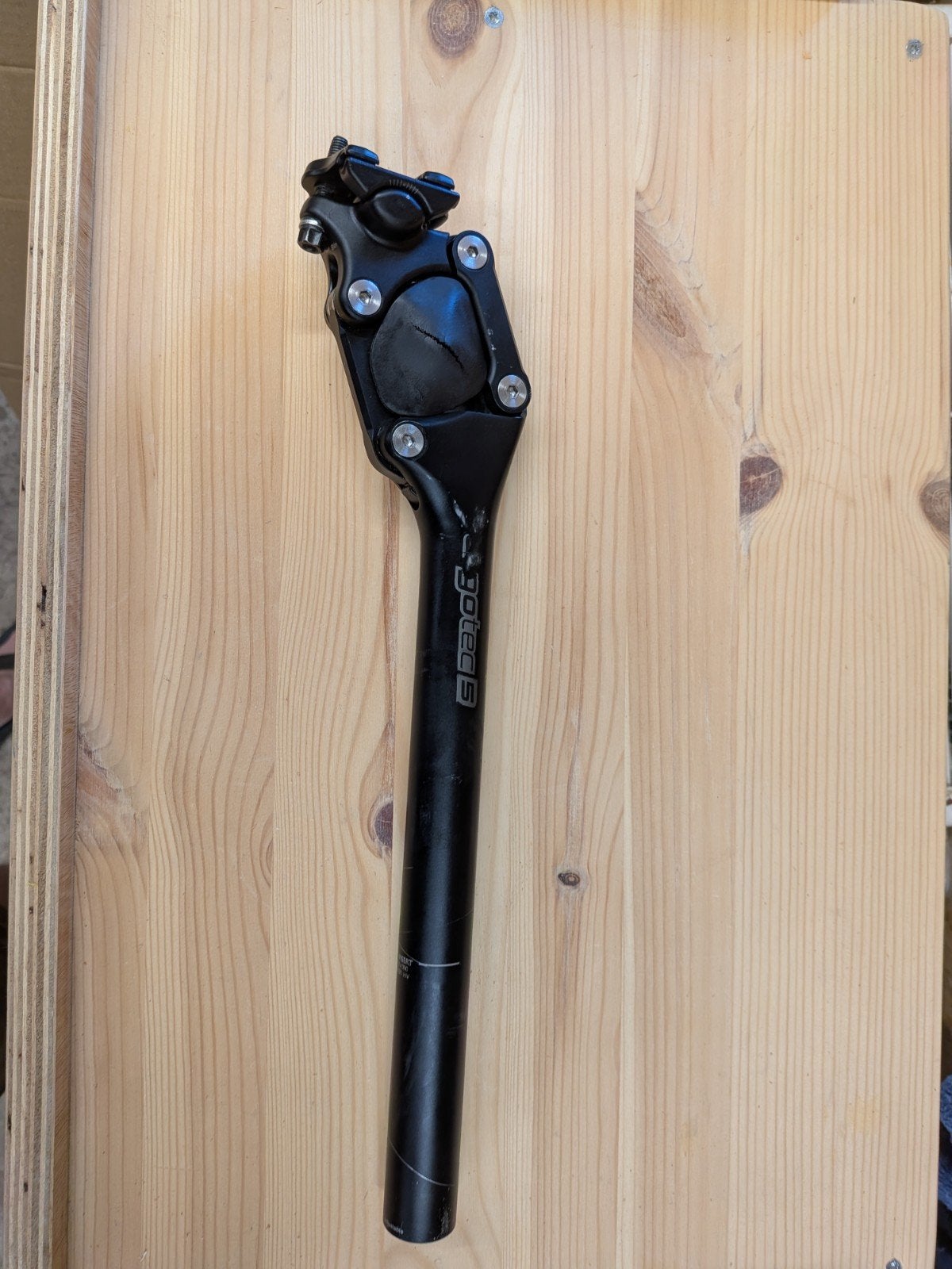 Ergotec PM-705N verende zadelpen 27,2mm, Fietsen en Brommers, Fietsonderdelen, Gebruikt, Ergotec, Elektrische fiets, Ophalen of Verzenden