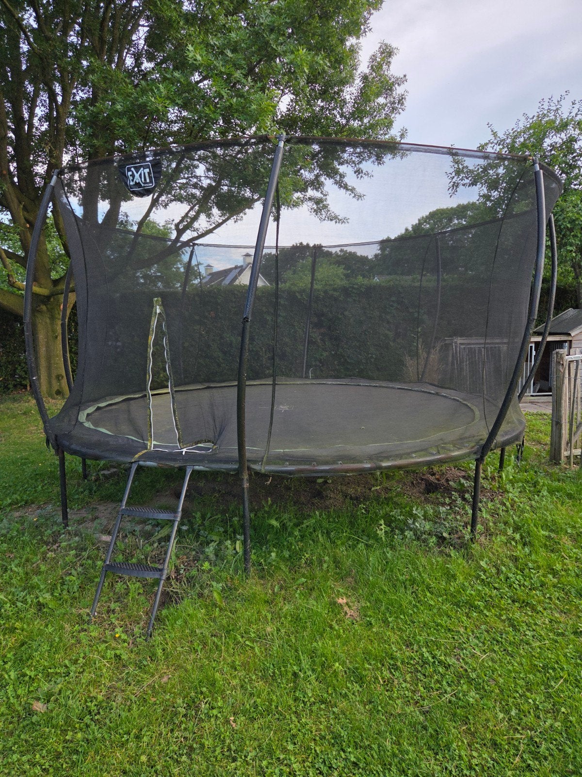 Exit trampoline met veiligheidsnet en ladder, Ophalen, Gebruikt