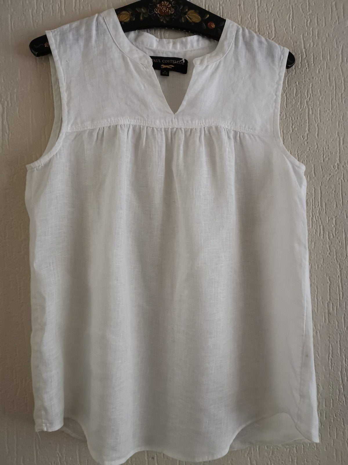Paul Costelloe linnen top M, Maat 38/40 (M), Verzenden, Wit, Nieuw