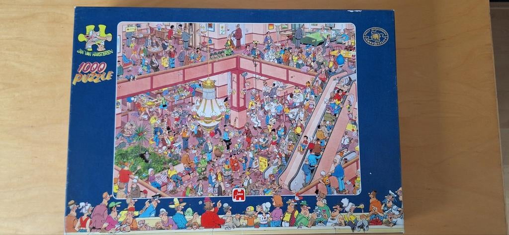 Jan van Haasteren puzzel: Uitverkoop!, Ophalen of Verzenden, 500 t/m 1500 stukjes, Zo goed als nieuw, Legpuzzel