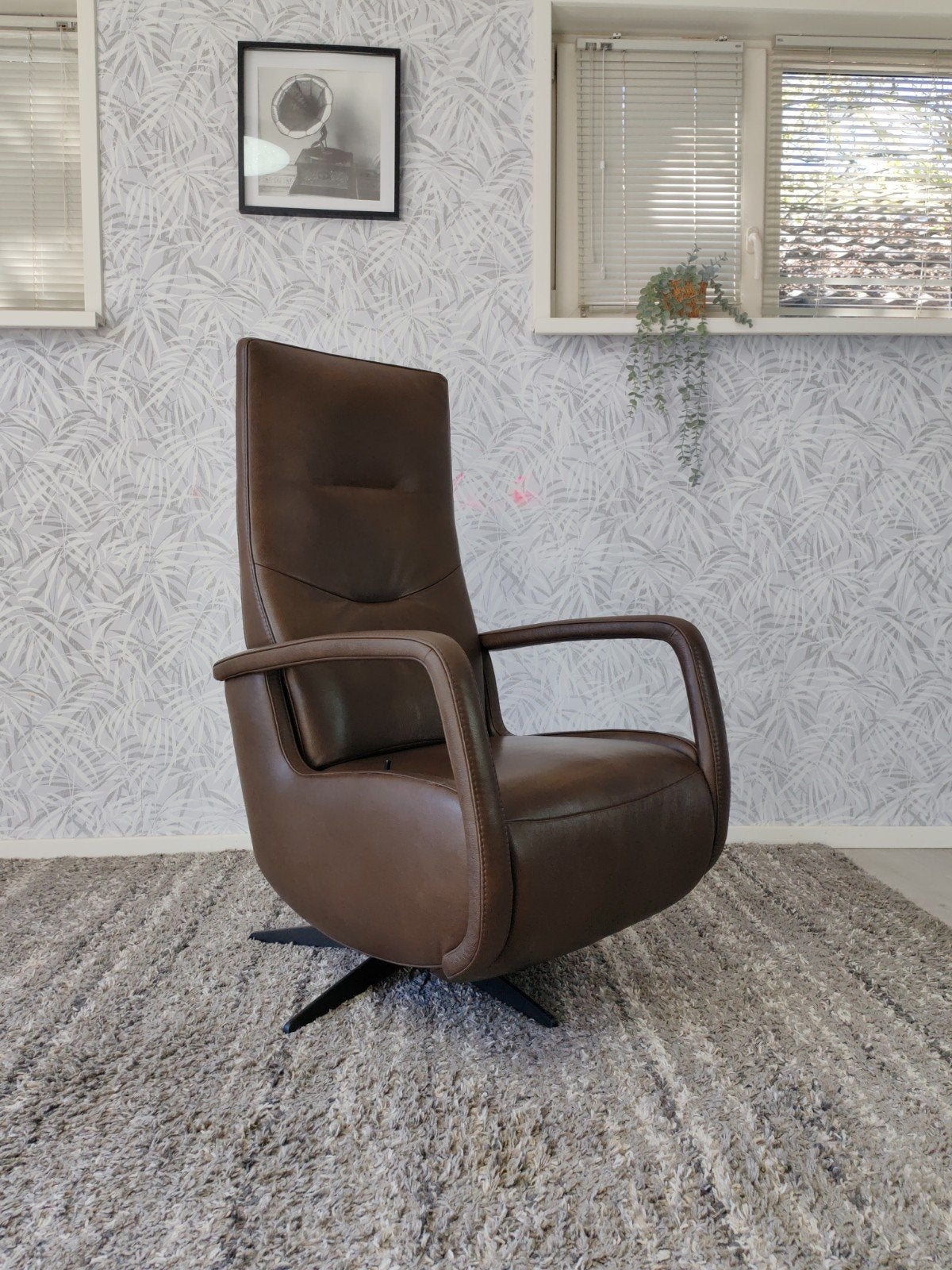 Luxe leren De Toekomst relax fauteuil handmatig, Ophalen of Verzenden, Zo goed als nieuw, De Toekomst, Nvt