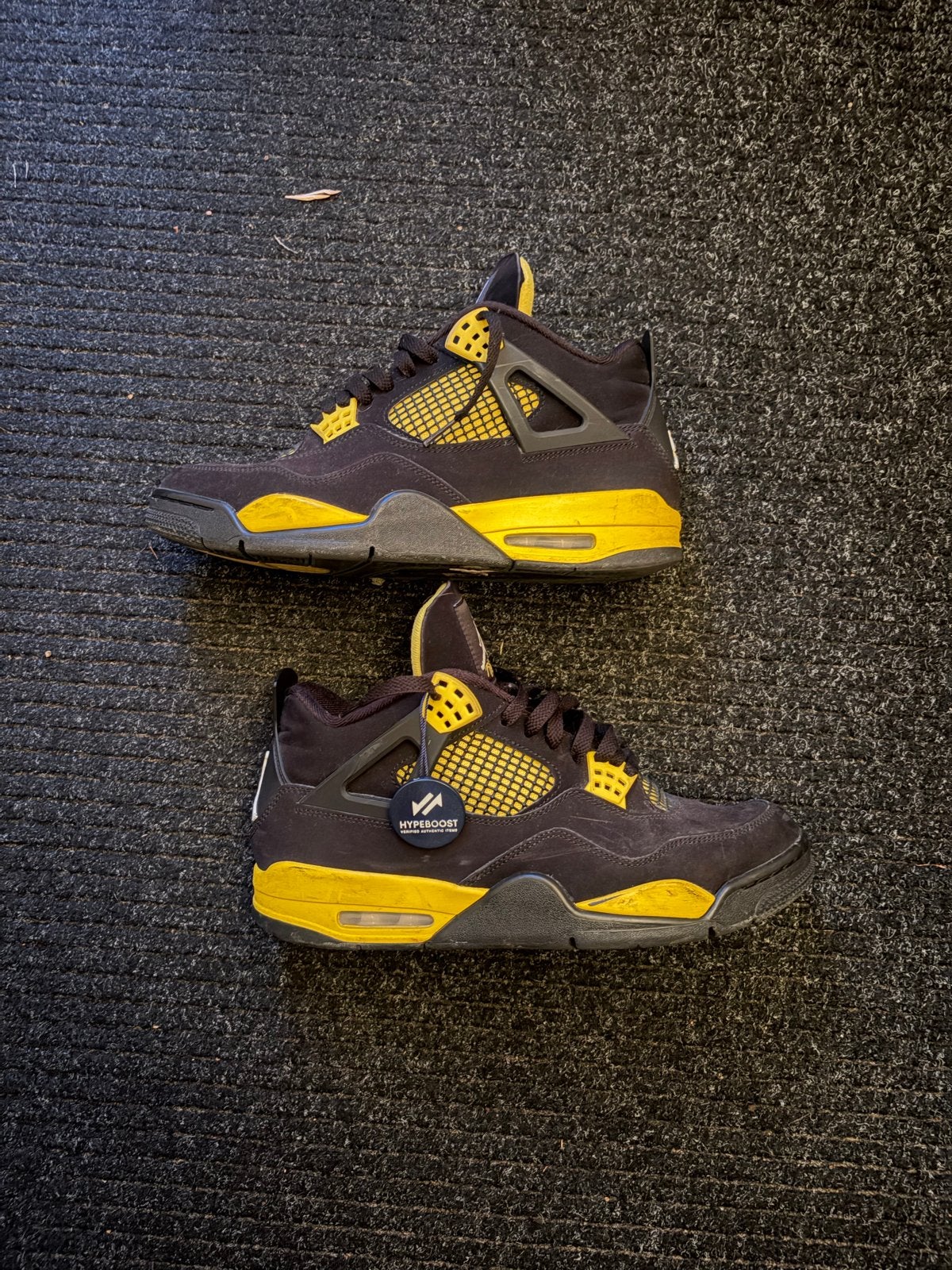 Jordan 4S Yellow Thunder Sneakers, Kleding | Heren, Ophalen of Verzenden, Gedragen, Overige kleuren, Sneakers of Gympen