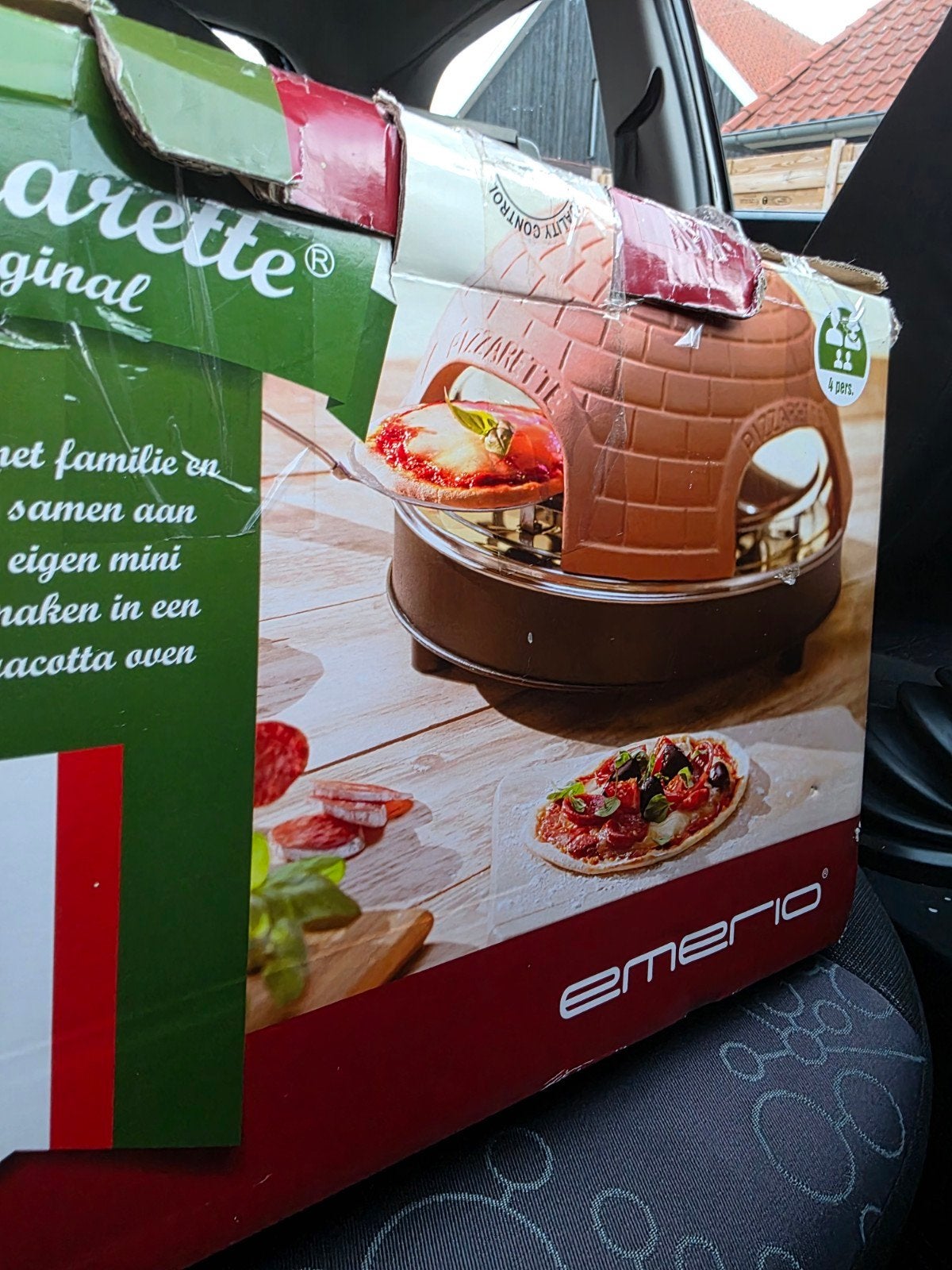 Emerio Pizzarette Original - Mini Pizza Oven voor 4 personen, Ophalen of Verzenden, Zo goed als nieuw, Emerio
