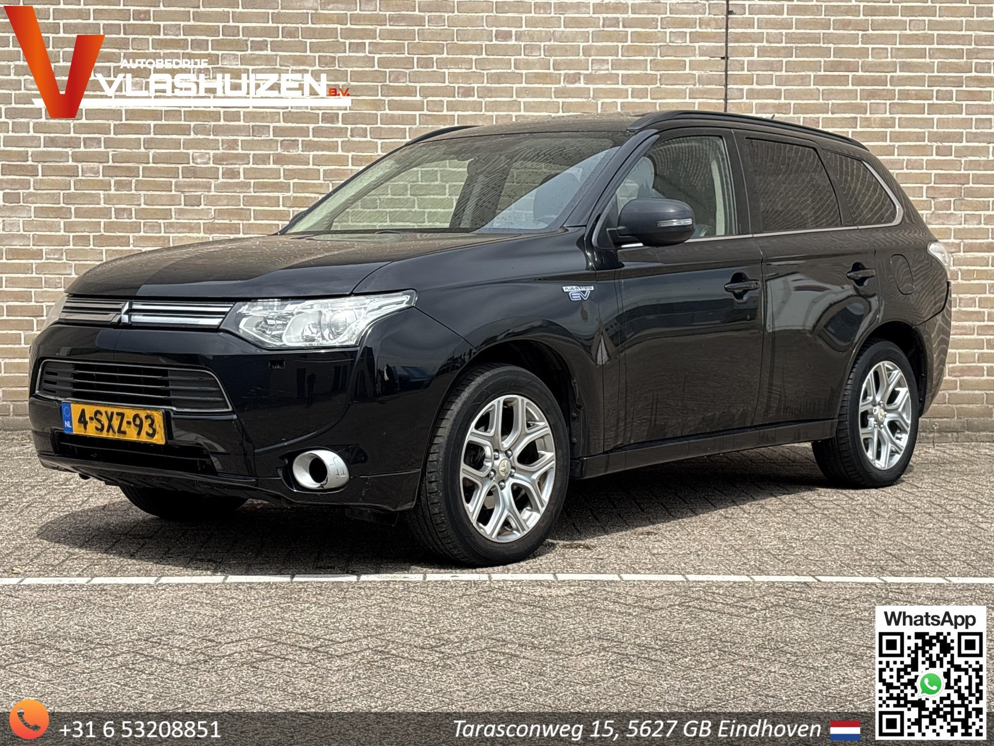 Mitsubishi Outlander 2.0 PHEV instyle | Leder | Pano | Clima, 1998 cc, 4 cilinders, Zwart, Bedrijf