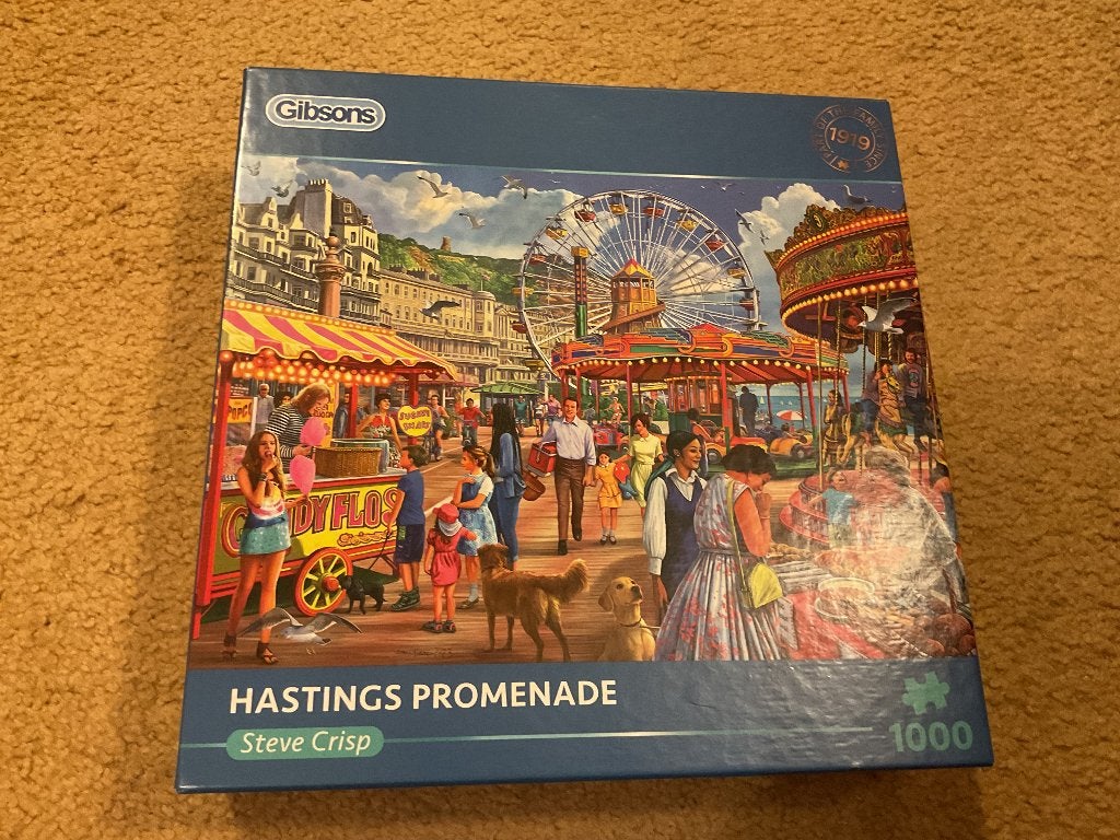 Gibson puzzels 1000 st moggies and kittens, Hasting, Ophalen of Verzenden, 500 t/m 1500 stukjes, Zo goed als nieuw, Legpuzzel