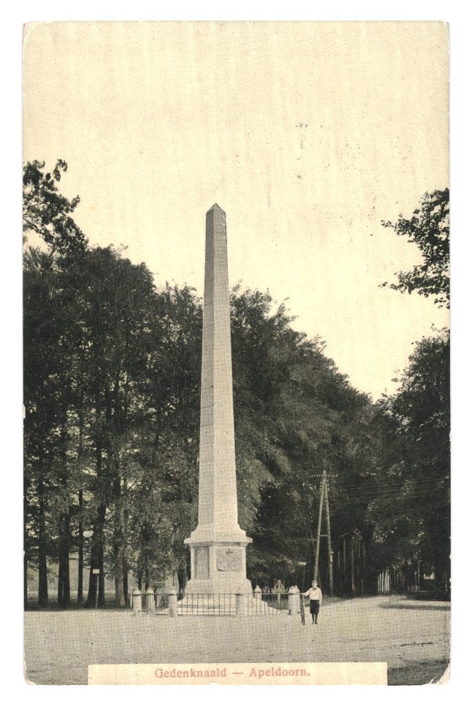 968892	Apeldoorn	Gedenknaald	 Postzegel afgeweekt, Ophalen of Verzenden, Voor 1920, Gelopen, Gelderland