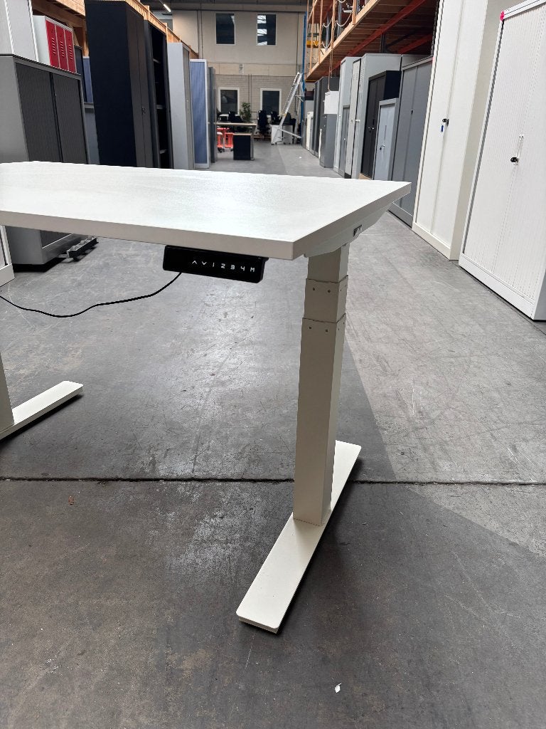 3 x Ergonice Elektrisch zit sta bureau 120 x 80cm WIT, Huis en Inrichting, Bureaus, Zit-sta bureau, Gebruikt, 120 cm, -