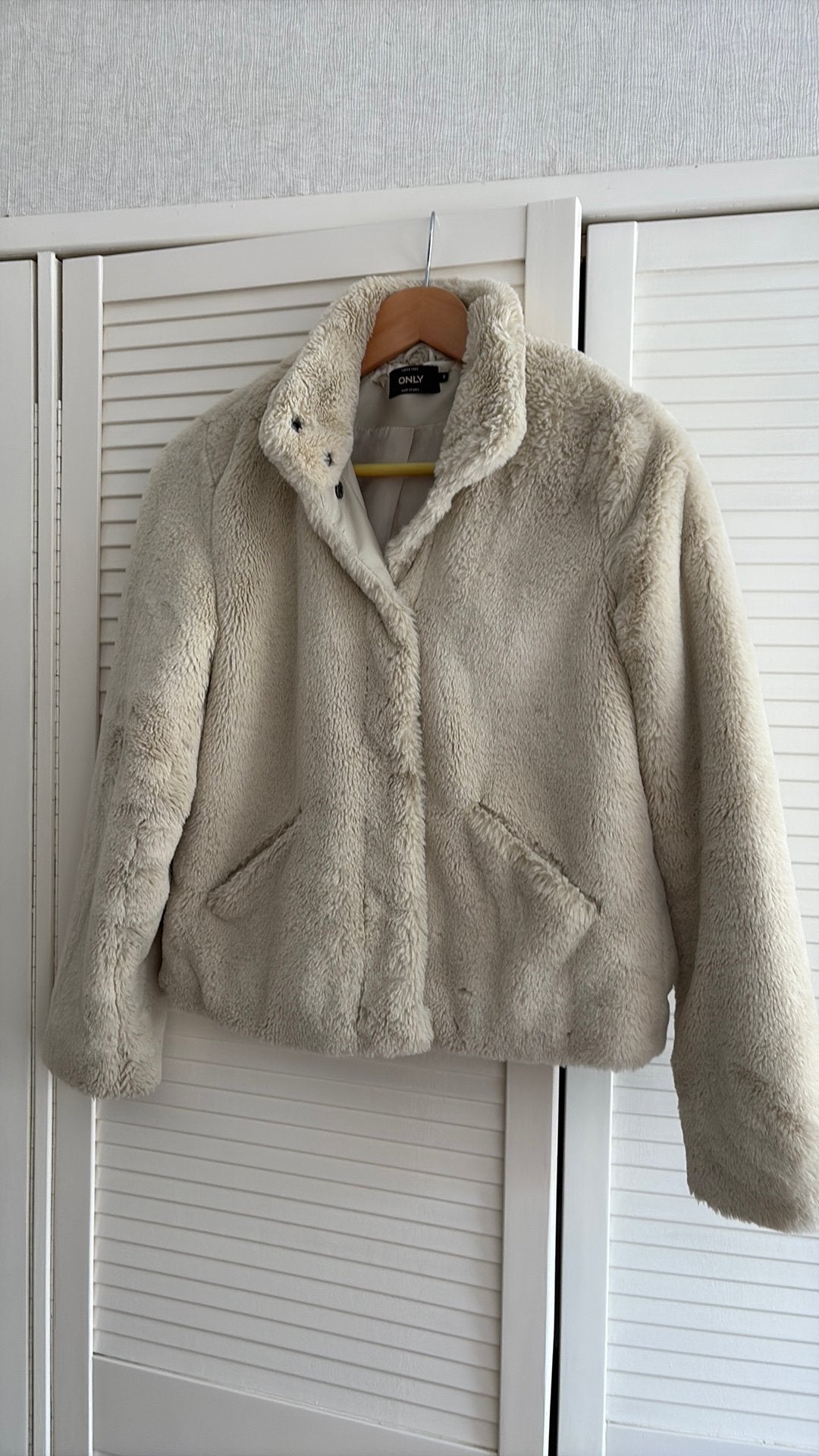 Only synthetisch bont jasje maat S, Ophalen of Verzenden, Gedragen, Maat 36 (S), Beige