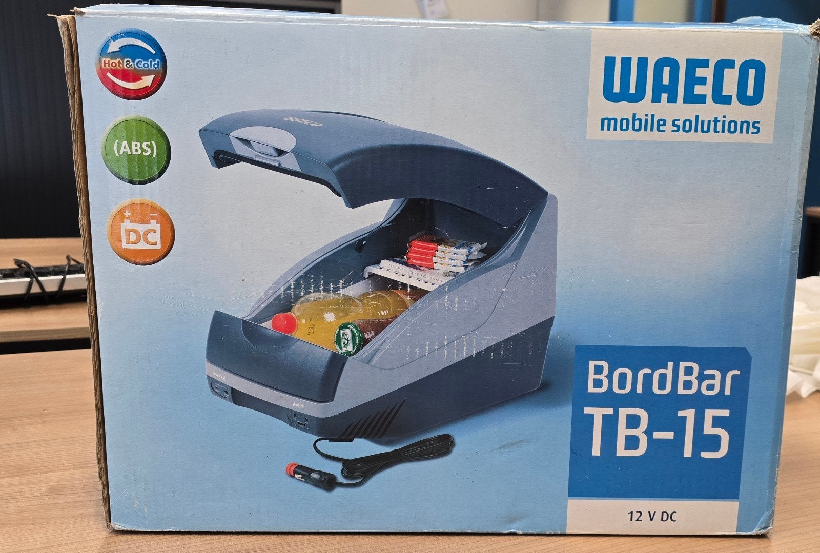 Waeco BordBar TB-15 Mobiele Koelbox - in doos, Caravans en Kamperen, Koelboxen, Ophalen, Zo goed als nieuw, Elektrisch