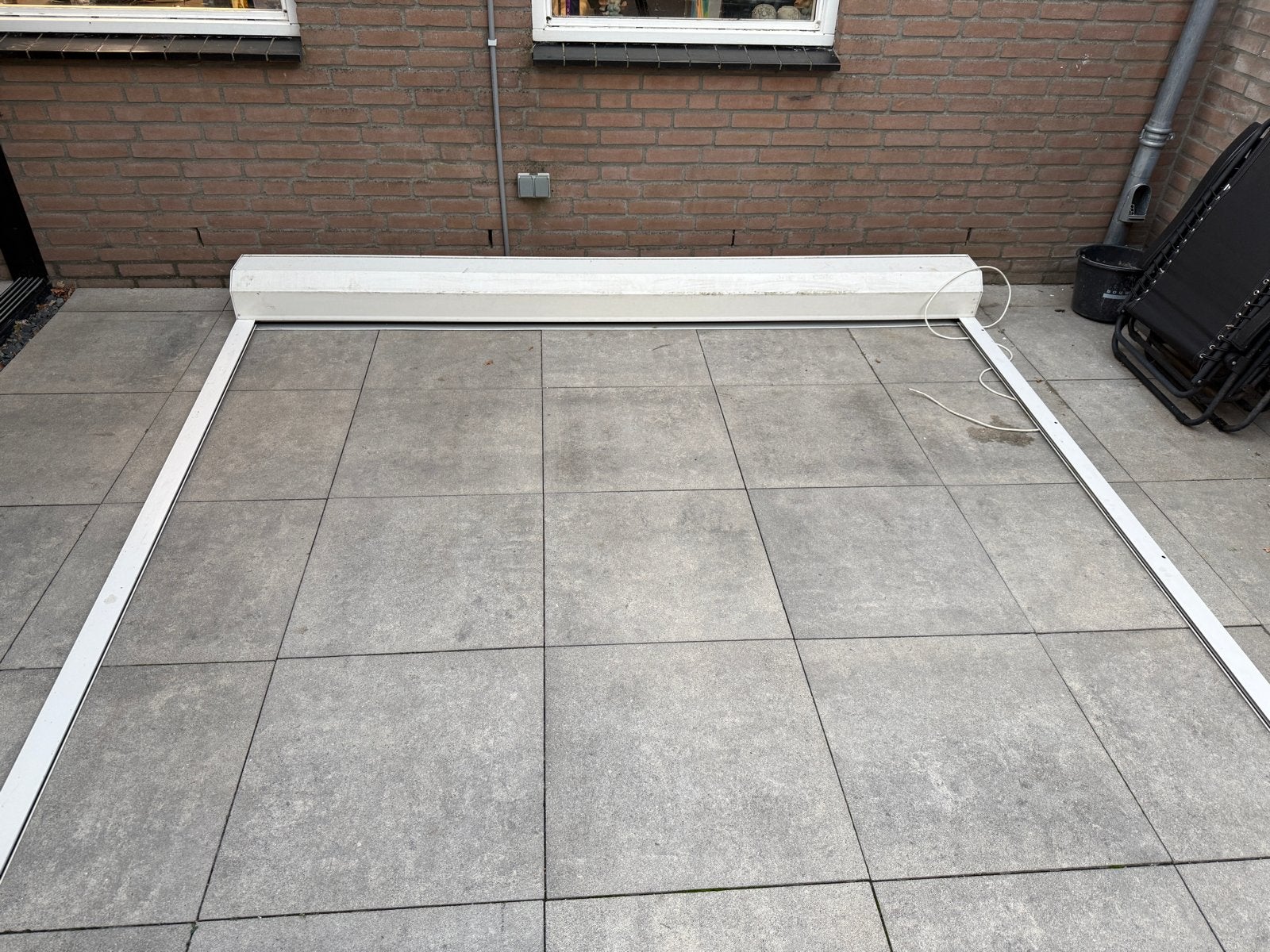 Elektrisch rolluik 280x225 cm, Ophalen, Gebruikt, 200 cm of meer, Wit