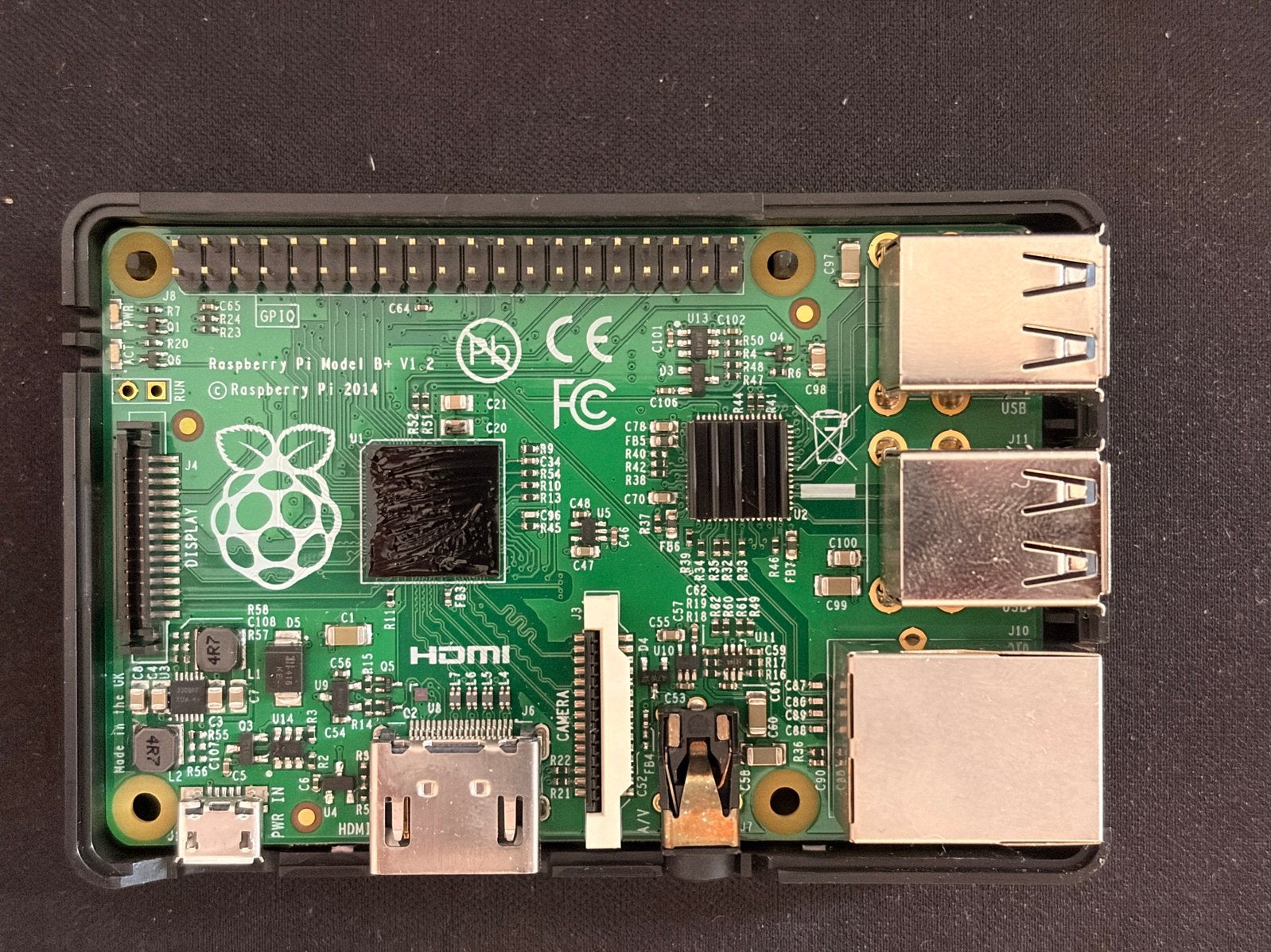 Raspberry Pi Model B+ V1.2 – Met HeatSink, Ophalen of Verzenden, Zo goed als nieuw