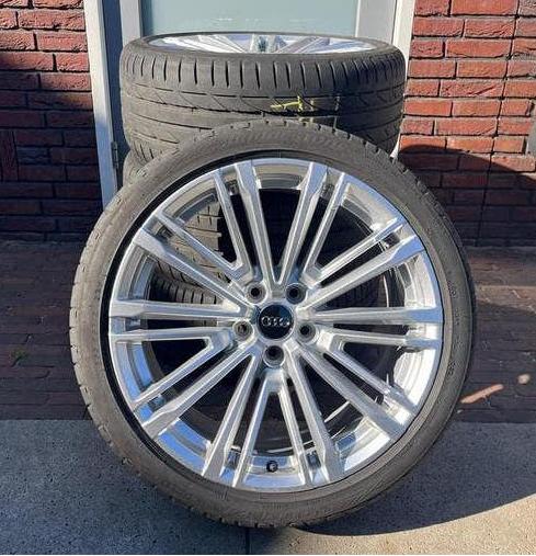 Audi A5 S5 19 inch OEM 5x112 zomer 255/35R19 2023/2024, Gebruikt, 255 mm, Banden en Velgen, Personenwagen