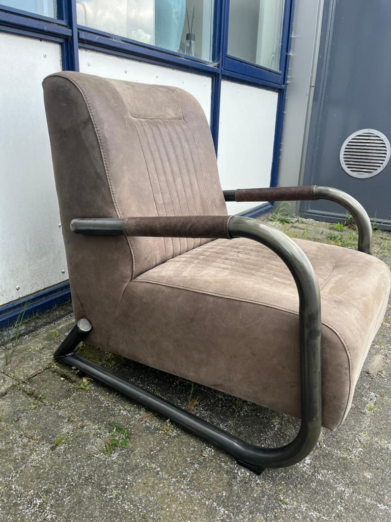 Fauteuil, Ophalen of Verzenden, Zo goed als nieuw, 50 tot 75 cm, Leer