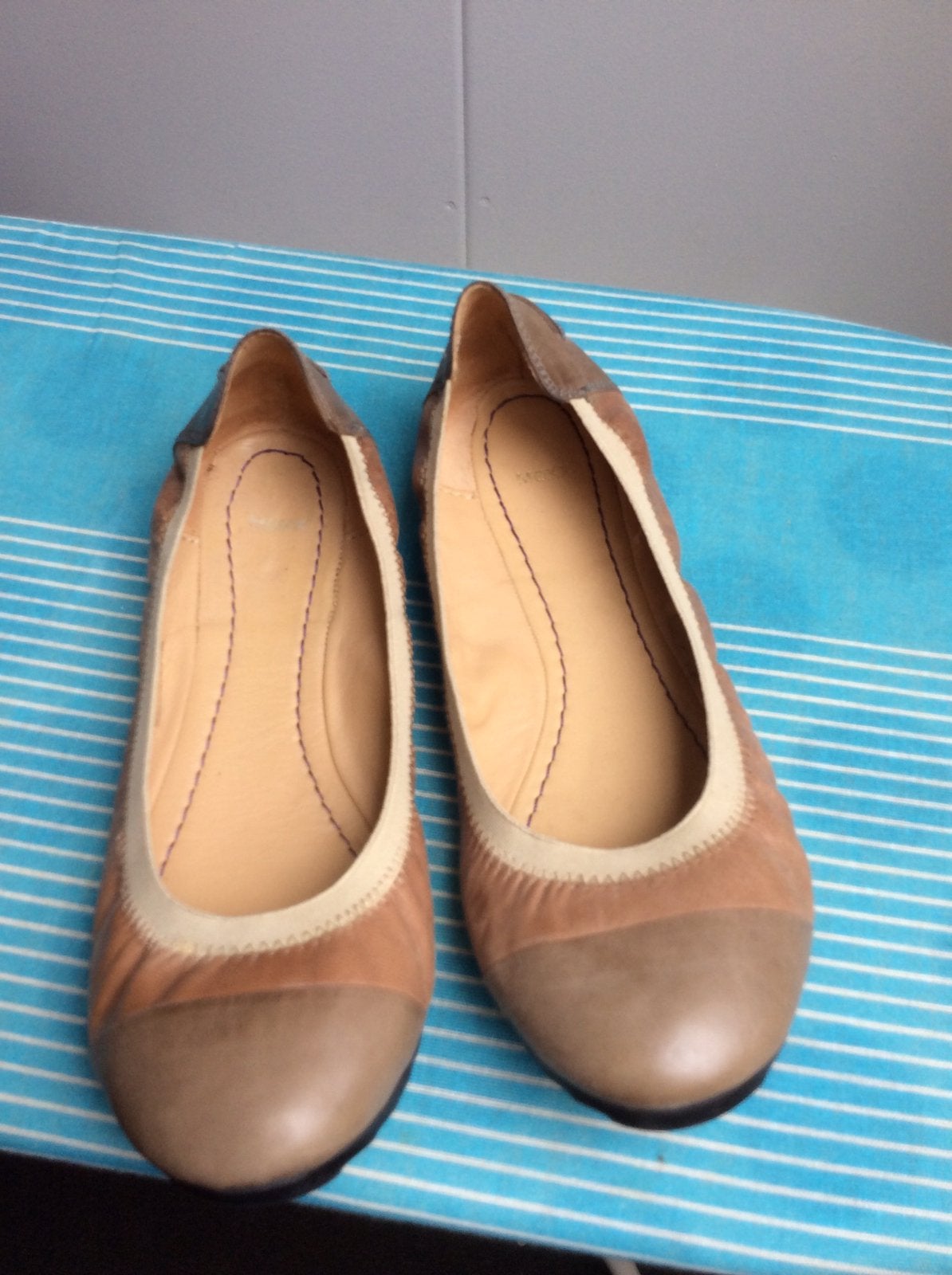 Ballerinas bruin leder 36 mexx, Ophalen of Verzenden, Zo goed als nieuw, Bruin