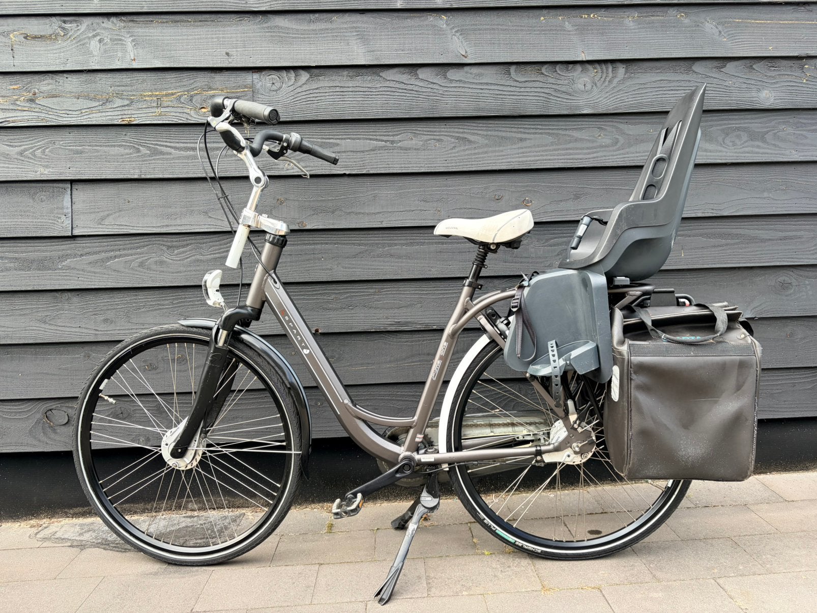 Sparta AmaZone 4-life Dames 55 cm. Zwart incl achterzitje 7V, Ophalen of Verzenden, Zo goed als nieuw, Sparta
