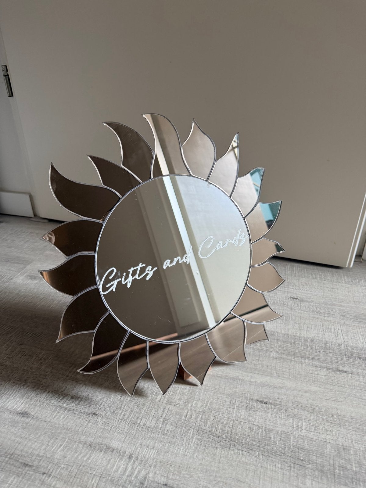 Vintage zonnespiegel "Gifts and Cards" voor bruiloft, Ophalen, Minder dan 50 cm, Gebruikt, Minder dan 100 cm