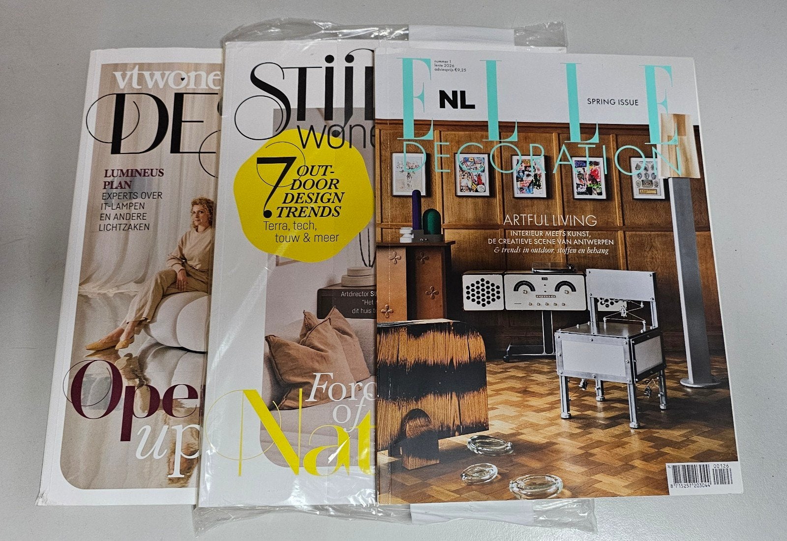 3x Woonbladen: VT Wonen, Stijlvol Wonen, Elle Decoration, Boeken, Ophalen of Verzenden, Zo goed als nieuw, Overige typen