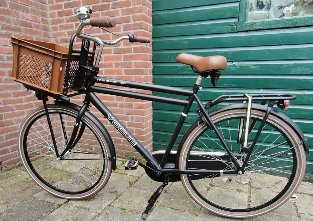 Vogue Transporter herenfiets 28 inch krat en fietstas, Fietsen en Brommers, Fietsen | Heren | Herenfietsen, Terugtraprem, Versnellingen