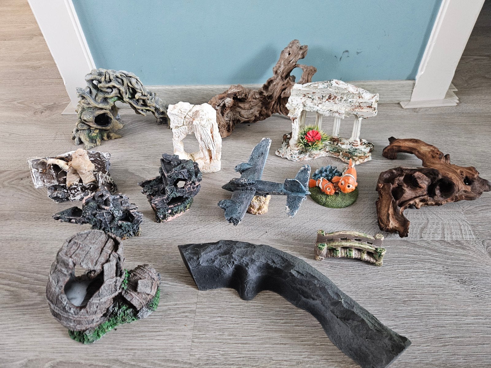 diverse decoratie aquarium, Ophalen, Plant(en), Steen of Hout