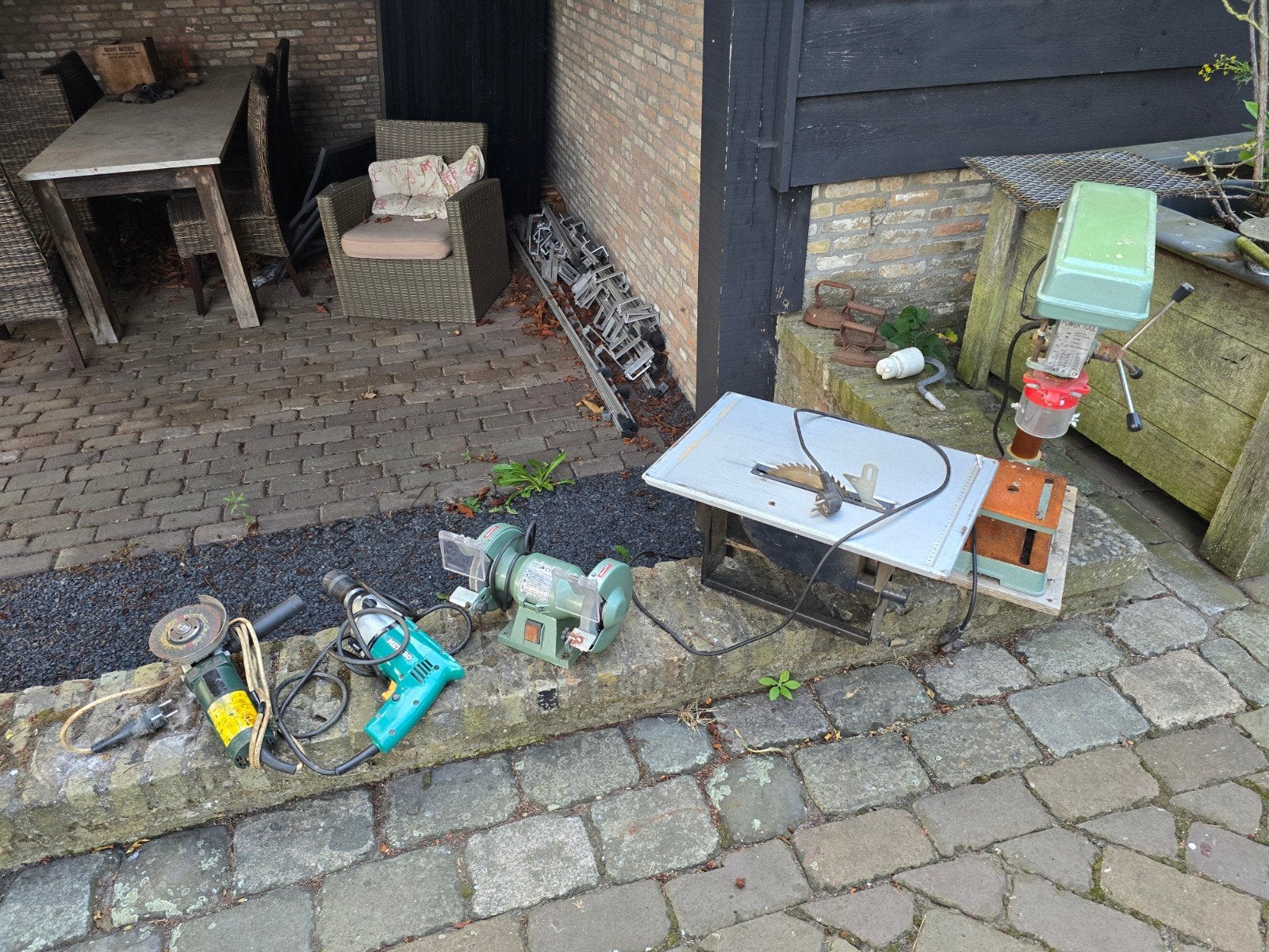Elektrisch gereedschap, lasapparaat boor slijp machine, Ophalen, Gebruikt, Kolomboormachine