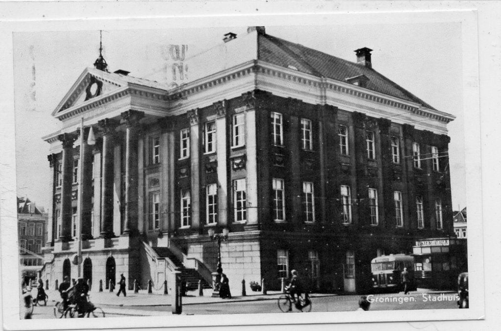 Groningen  Stadhuis, Ophalen of Verzenden, 1940 tot 1960, Gelopen, Groningen