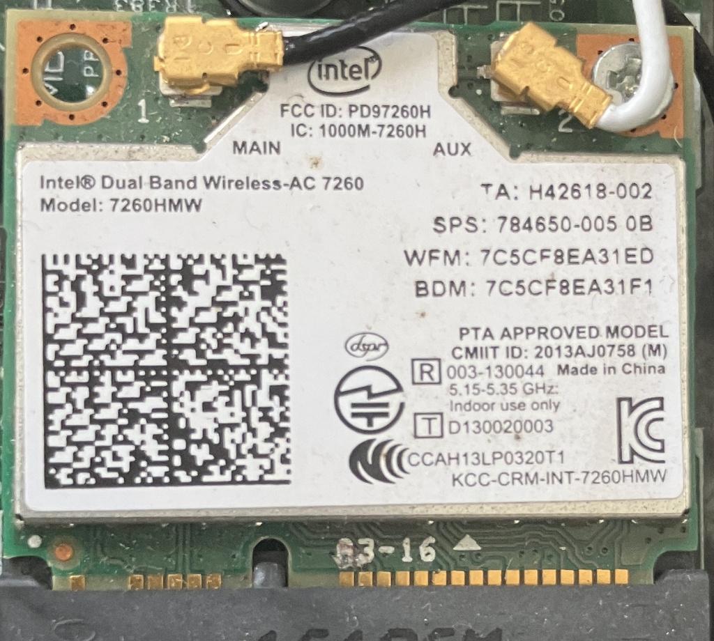 10x Intel AC 7260 HMW wifi PCI Express Mini Card  - 802.11ac, Ophalen of Verzenden, Zo goed als nieuw, Intern, Intel