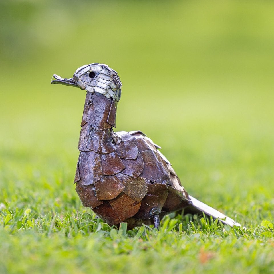metalen eend -mooievogels, Ophalen of Verzenden, Nieuw, Metaal, Dierenbeeld