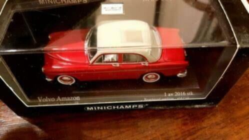 Minichamps Volvo Amazon 1959 red white 433 171 063, Hobby en Vrije tijd, Modelauto's | 1:43, Ophalen of Verzenden, Nieuw, Auto