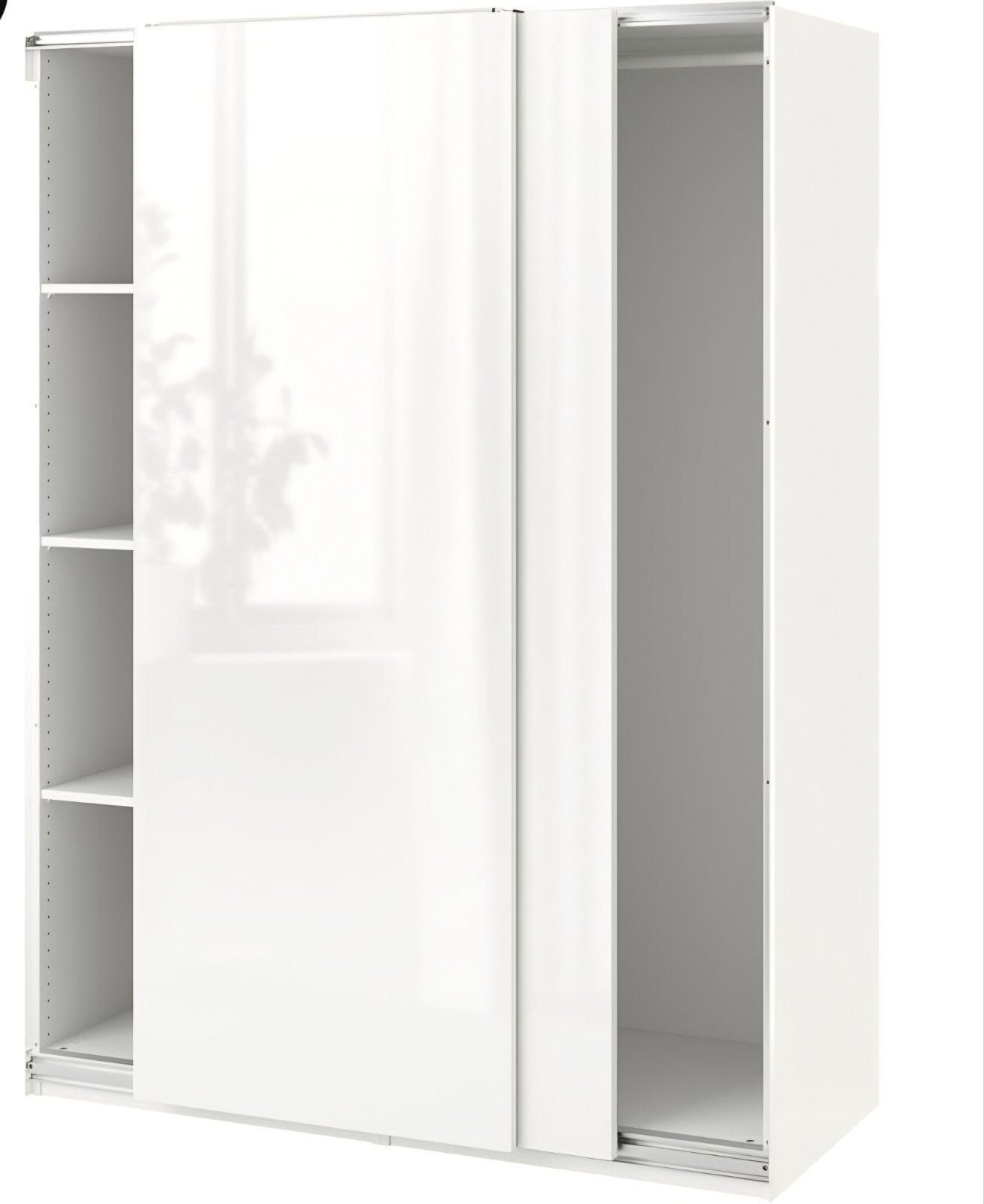 IKEA PAX  Hasvik hoogglans wit 150 breed 201hoog  66diep, Huis en Inrichting, Ophalen, 100 tot 150 cm, 200 cm of meer, Zo goed als nieuw