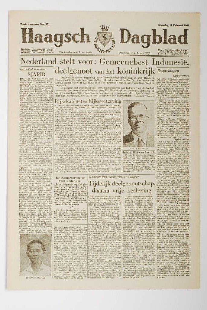Haagsch Dagblad - Gemeenebest Indonesië - Herdruk krant, Zo goed als nieuw, Verzenden, Amsterdam, Overige soorten