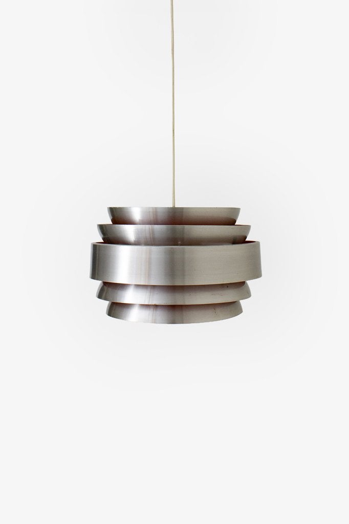 Lakro louvres hanglamp jaren 60 chrome oranje, Ophalen, Gebruikt, Lakro, Metaal