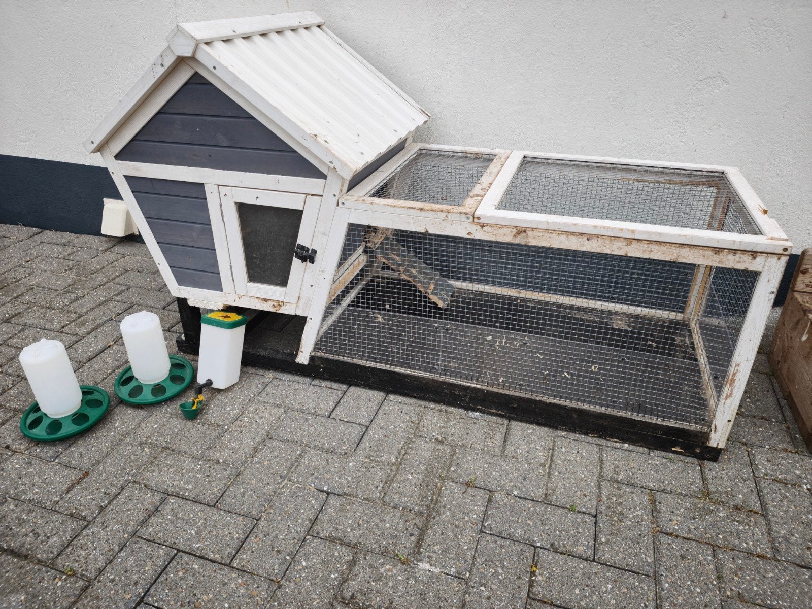 kippenhok/konijnenhok met toebehoren voor kippen, Ophalen, Gebruikt, Kippenhok of Kippenren