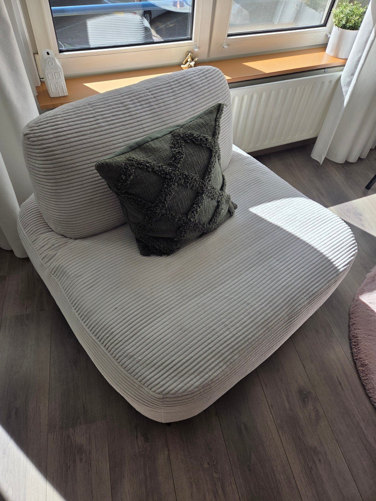 Modulaire Lounge Fauteuil / Loveseat met losse rugleuning, Ophalen, Modern Simplistisch, 100 tot 125 cm, Zo goed als nieuw
