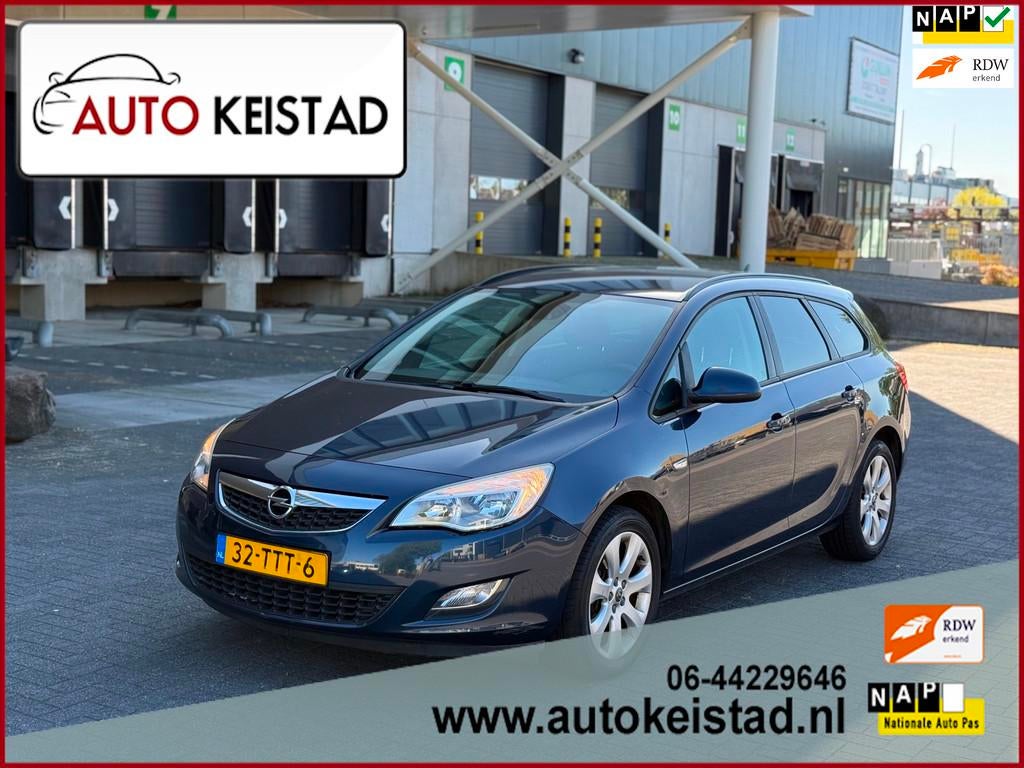 Opel Astra Sports Tourer 1.4 Turbo NAVIGATIE/CRUISE/CLIMA! V, Voorwielaandrijving, Euro 5, Gebruikt, Blauw