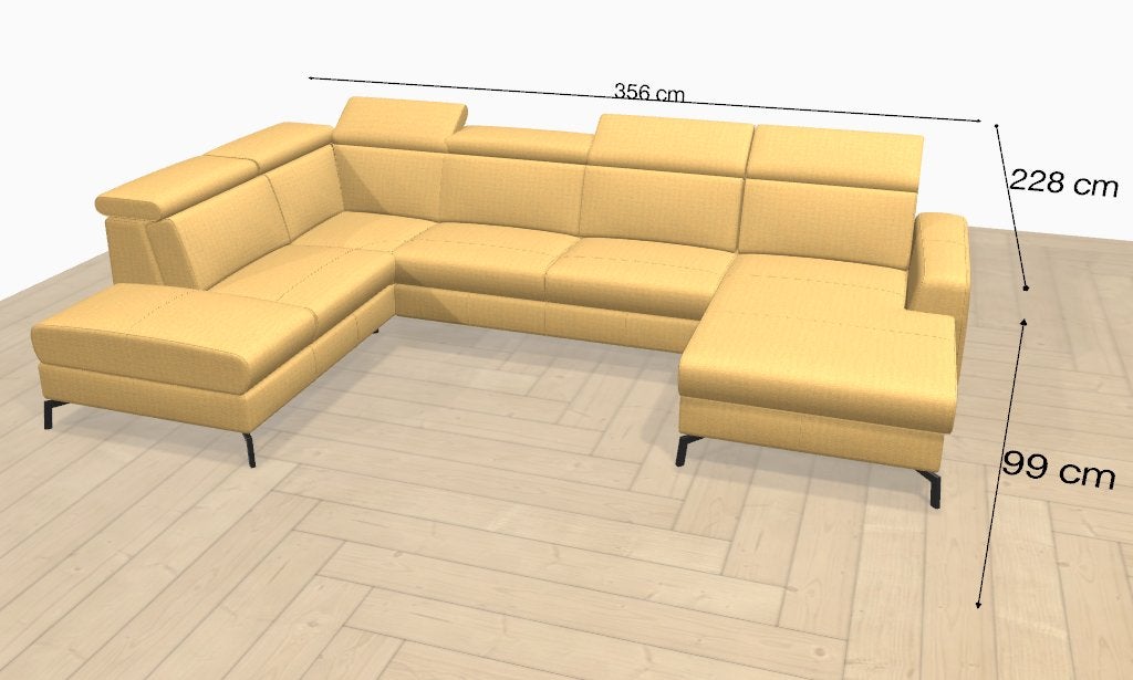Grote loungebank met uitschuifbare functie, Ophalen, Gebruikt, Stof