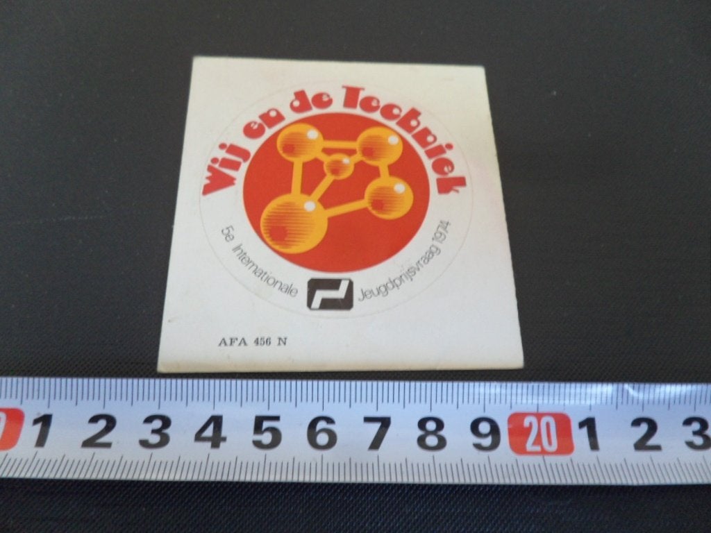 sticker rabobank jeugdprijsvraag 1974 wij en de techniek, Ophalen, Zo goed als nieuw